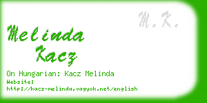 melinda kacz business card